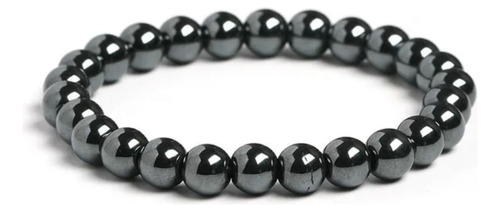 Pulseira Pedra Natural Hematita Magnética 8mm - Proteção 