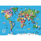 Rompecabezas Del Mapa Mundial De Ravensburger De 60 Piezas P