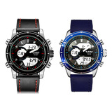 Reloj G-force Original Al139c Digital Cuero Hombre + Estuche