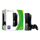 Xbox 360 Super Slim E 4gb Standard Preto Com 2 Controles Originais