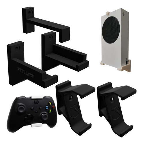 Kit Suporte Parede P/ Xbox Serie S 2022 E 2 Controles 