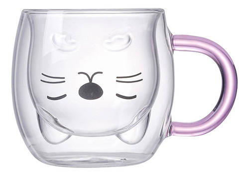 Taza De Cristal De 280ml, Tazas De Bebida De Oreja De Gato