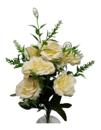 Flores Artificiales Ramo X 7gajos Color Crema