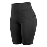 Pantalón Dama Calza Biker Bolsillos Celular Deportiva Lycra 