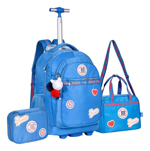 Kit Mochila Estojo Rb Escolar Rebeca Bombom Juvenil