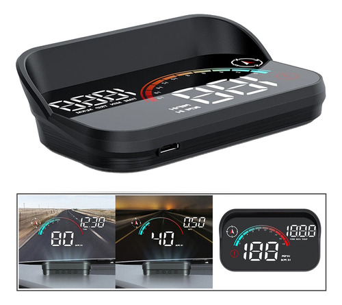 Obd2 Hud Ancel M22 Pantalla Digital Gps Alarma De Velocidad