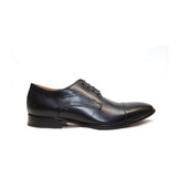 Zapato Cuero Democrata Premium Hombre Suela De Cuero 159103