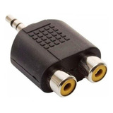 Cable Adaptador 3.5 Mm To 2 Rca Plug To Plug Kanji 