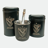 Set Matero Grabado Laser Velez Sarsfield Latas Mate Bombilla