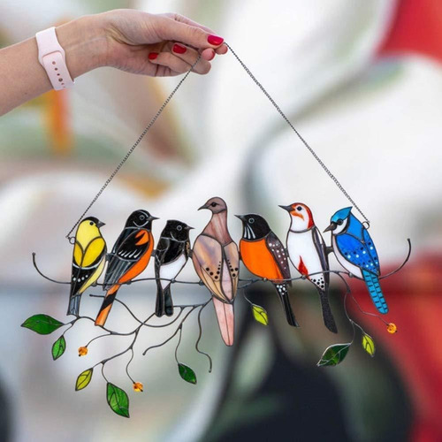Série Pássaro Arte Pendurado Ornamentos Decoração De Casa