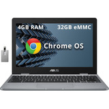 Laptop Asus Chromebook C Hd, Procesador Intel Celeron N3350,