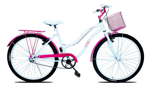 Bicicleta Retro Aro 26 Feminina Forss Hello Pink