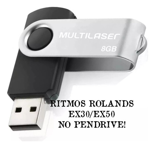 Pen Drive 8gb Multilaser Ritmos Rolands Ex30/ex50