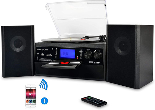 Tocadiscos Digitnow, Bluetooth, Reproductor De Cd Y Casette