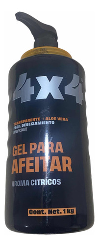 Gel Para Afeitar Transparente 4x4 Profesional Aroma Cítricos