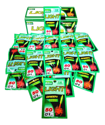 Bastão Luminoso Para Pesca/luz Química Caixa C/ 50 Pcs