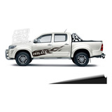 Calco Toyota Hilux Lateral 4x4 4x2 Sr Srv Decoracion Flame