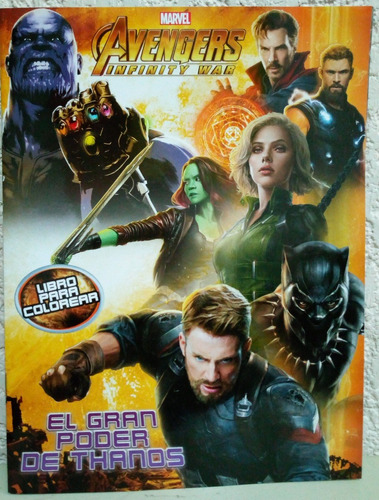 Avengers Infinity War Tanos Paq 6 Libros De Iluminar Colorea