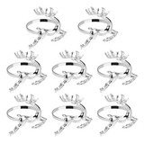 Anillos Servilleta Navidad Plata Elk 8pcs Fiesta Banquete