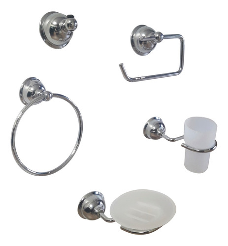 Kit Set Accesorios Baño Hidromet Hold X 5 Piezas