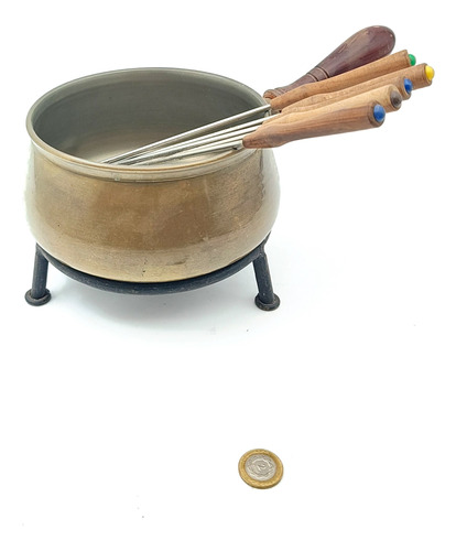 Olla Coquelon Cobreado Antiguo Fondue (mod2) - Cocina