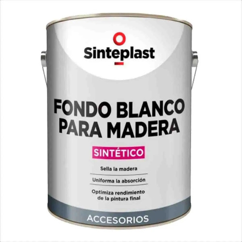 Fondo Blanco Para Madera Sinteplast 4 Lts Pintura