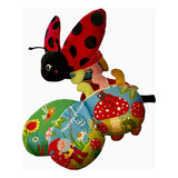 Lizzy Lady Bug Cloth Book Sensory Toy Peluched Animal 3 Mese