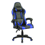 Cadeira Gamer Level Lv-c01dn Preto / Azul Material Do Estofamento Couro Sintético