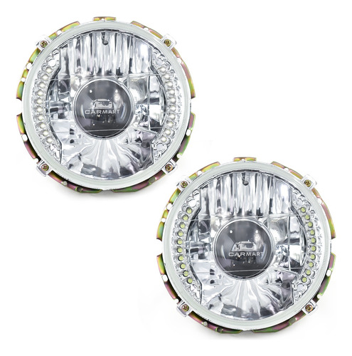 Par Faros Con Lupa Y Led  Vocho Sedan Cromo