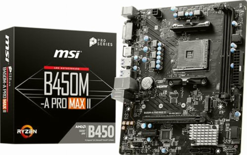 Msi B450m-a Pro Max Ii Proseries Motherboard (matx, Soporta