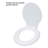 Tampa De Vaso Assento Sanitário Oval Branco Alumasa