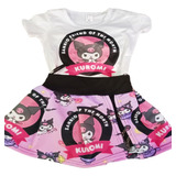 Conjunto De Falda Short Camisa Ropa Para Niñas De Kuromi