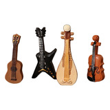 4 Piezas De Instrumentos Musicales En Miniatura, Guitarra