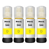 Kit 4 Tinta Para Uso Epson T544 L3250 L3150 L3110 Yellow