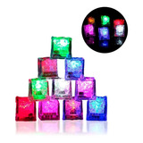 24 Hielos Luminosos Luz Led Fiestas Bebidas Bodas Decoracion