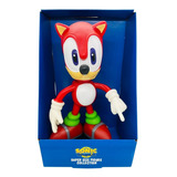Boneco Sonic Vermelho Articulado 25cm Vinil Brinquedo Caixa 