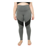 Calza Deportiva Mujer Fitness Combinada Legging Tiro Alto