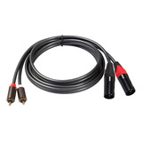 Cable De Audio Dual Rca Macho A Dual Xlr Macho 1.5 Metros