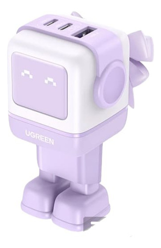 Cargador Ugreen Nexode Robot Gan Fast Charger 65w Purple