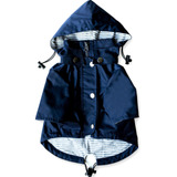 Ellie - Impermeable Azul Marino Para Perro Con Cremallera Y.