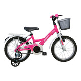 Bicicleta Infantil Feminina Aro 16 Com Cestinha Infantil