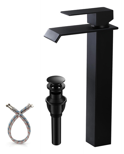 Grifo Lavabo Negro Mate Vapsint - Monomando Cascada Con Desa