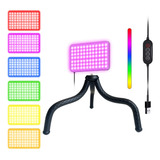 Fugetek Luz De Video Led Rgb Con Trpode De Escritorio Flexib