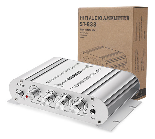 Amplificador Para Auto Moto Conexion Rca V/colores 800w 