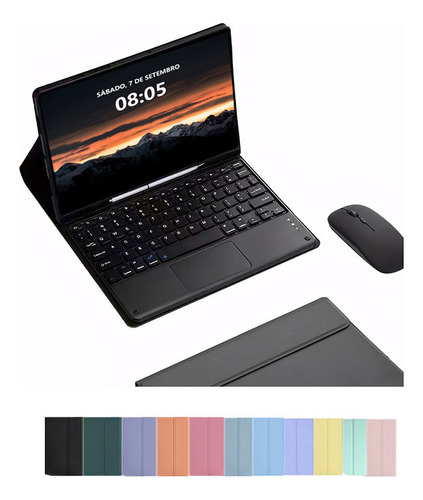  Capa E Teclado Touchpad E Mouse Para Samsung Tab S7/s8 11''