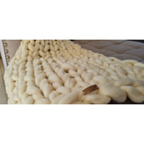 Manta Xxl Nórdica 1,80x0,70 Pie De Cama Artesanales Crudo C