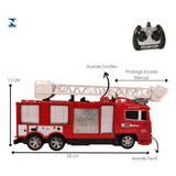 Carrinho De Controle Caminhão Bombeiros 1:30 Top Cor Verde