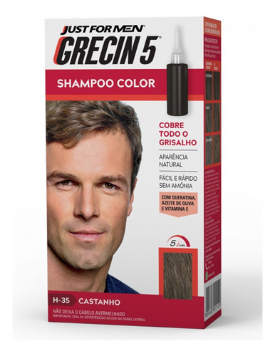 Tonalizante Grecin 5 Shampoo Color 60 Ml Castanho