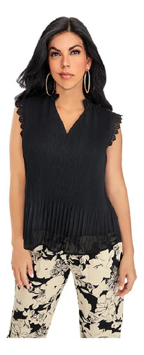 Blusa Casual Mujer Negro 912-20