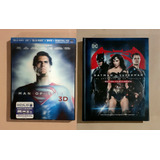 Hombre De Acero + Batman V Superman Blu-ray 3d + 2d Original